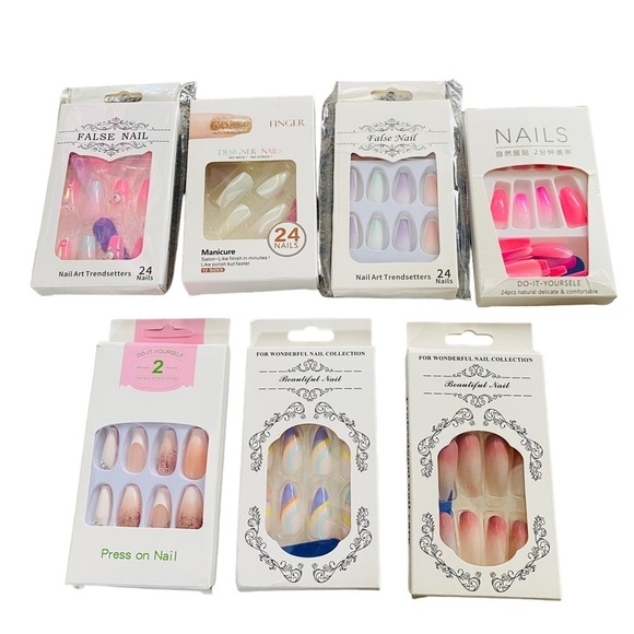 NEW in Box 7 Long Stiletto Style Press On Fake Nails